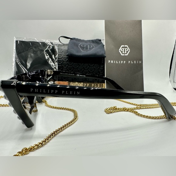 🏆PHILIPP PLEIN Sunglasses Plein Crystal Lux SPP031S Col.0700‼️ - Picture 11 of 16